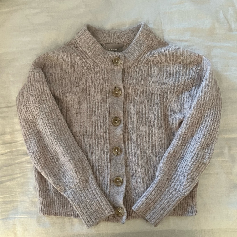 Everlane - alpaca cropped cardigan - size medium